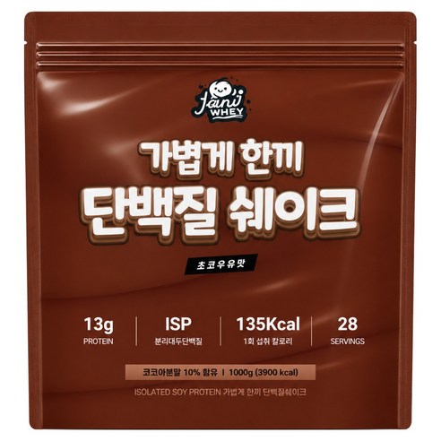 가볍게한끼 단백질쉐이크 프로틴 식사대용 초코맛 1kg, 1개 솔직 후기 | 실사용자 리뷰 분석 썸네일
