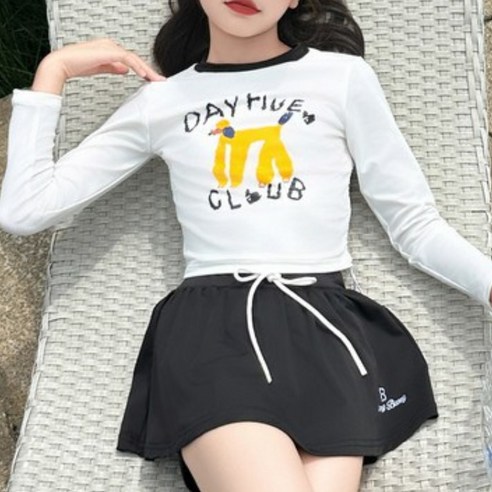 밀크봉봉 여아 어린이 초등학생 수영복 상하의 세트 362