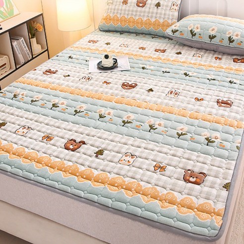 ROOKIEMONT 침대패드 따숩몽글 밀키침대패드 극세사패드 침대매트리스커버 극세사침대패드 SS(120*200), SS(120*200) 섬네일