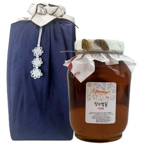 국내산 장수벌꿀 보자기포장구성+야생화꿀, 1.2kg, 1개