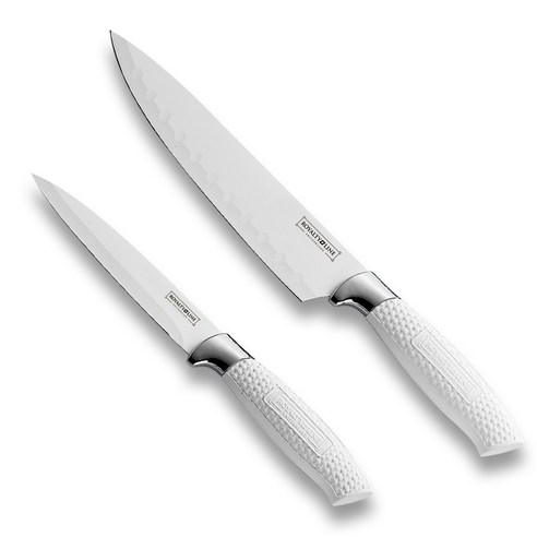 로얄티라인 스위스 2종 식도 + 과도 주방 칼 세트, 화이트, 1개