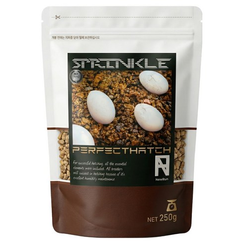 NRC 스프링클 퍼펙트해치 파충류 알부화 전용바닥재, 250g, 1개, 혼합