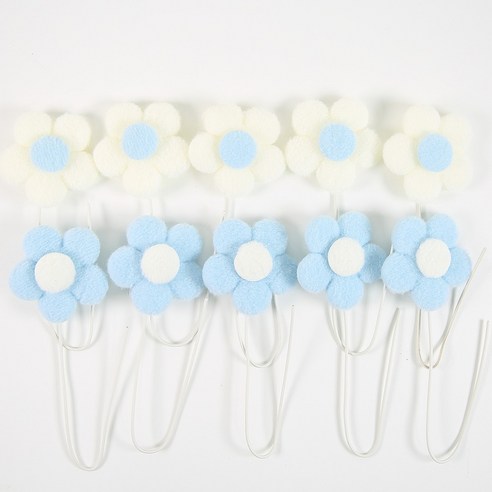DIY 꽃다발재료 양모꽃 10송이, 10개, 블루