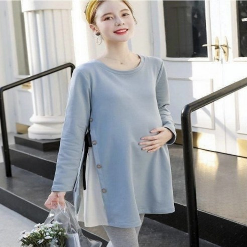 마마앙 임산부 티셔츠 하객룩 외출복 임부복 봄티 빅사이즈