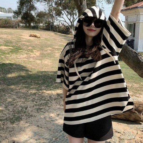 디한스 임산부 후드 반팔반바지 캐주얼 상하세트