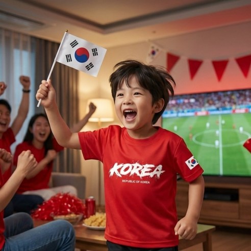 갓핸즈 2026년 월드컵 키즈 코리아 티셔츠 대한민국 운동복 응원복