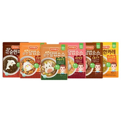 아이배냇 순한 덮밥소스 6종세트, 50g, 1세트