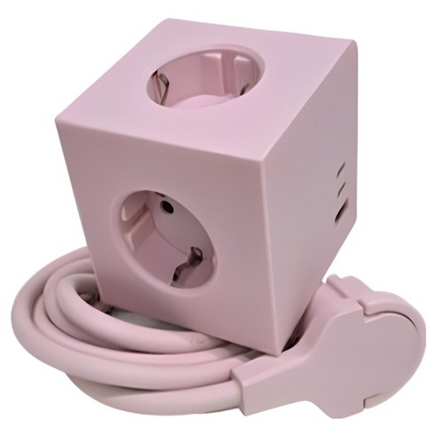 원스탑 제로갭 납작 큐브 고용량 USB C 고속충전 멀티탭 4000W - 멀티탭
