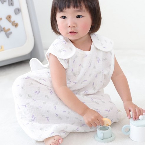케라타 ibul 2중거즈 유아동 수면조끼 아동잠옷