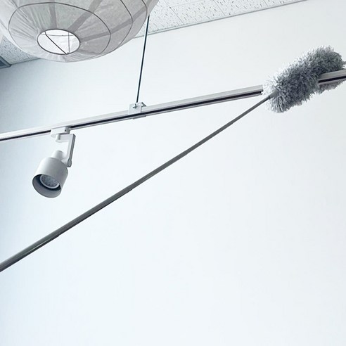 거미줄제거기 장대 먼지털이 청소 솔 최대 280cm, 그레이, 1개