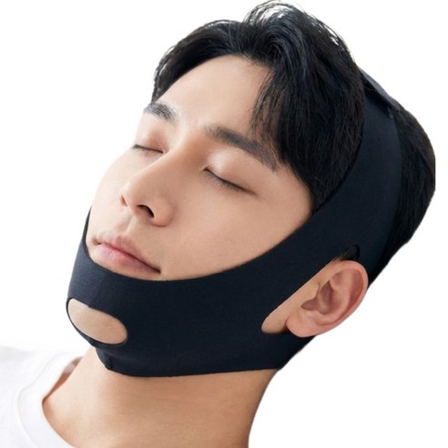어반픽코 가벼운 심리스 코골이 입벌림방지 수면용 밴드, 1개, 매트블랙
