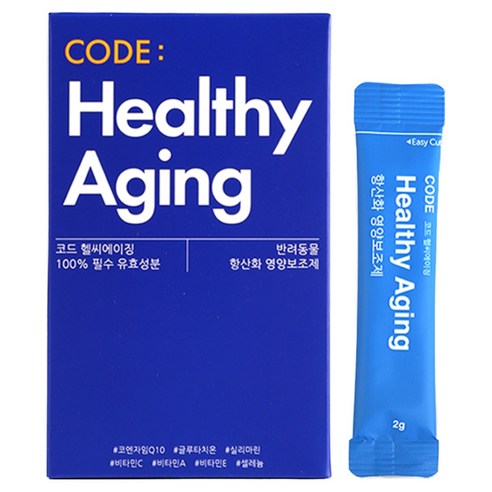바이알코드 헬씨에이징 강아지 고양이 항산화제 종합비타민 활력 영양제, 1세트, 면역/항산화