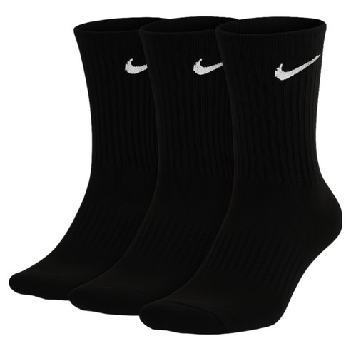 (JS)컴퍼니 나이키 에브리데이 쿠션 장목 삭스 SX7664-010 3켤레 1세트