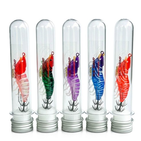 텐신 리얼 새우에기 (BEST 5종 세트) 쭈꾸미 한치 갑오징어 에기, 1세트, 7g, 60mm (5종)