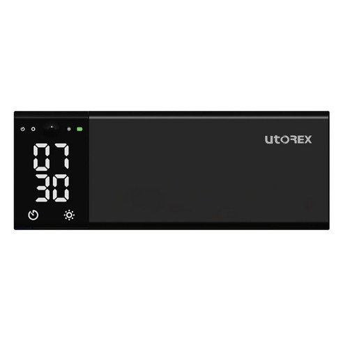 유토렉스 UV-C살균 히팅건조살균 송풍건조 벽걸이 무선칫솔살균기 네오큐브, 블랙, URT-145CHB