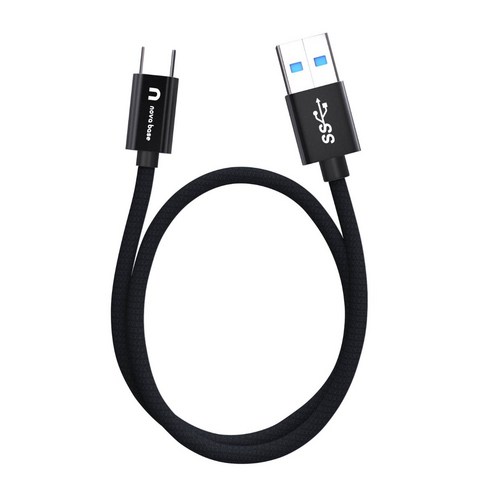 속도빠른 안드로이드오토 케이블 C타입 고속 충전 데이터 케이블 USB3.2 Gen2 A TO C, 블랙 10Gbps, 200cm, 1개