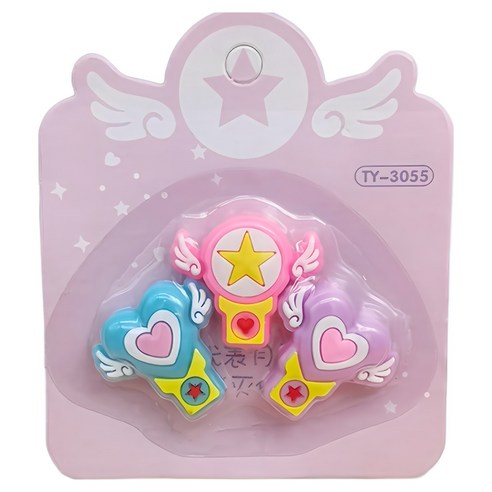 귀요미 별 하트 니퍼캡 3종 세트 TY-3055, 혼합색상, 1세트