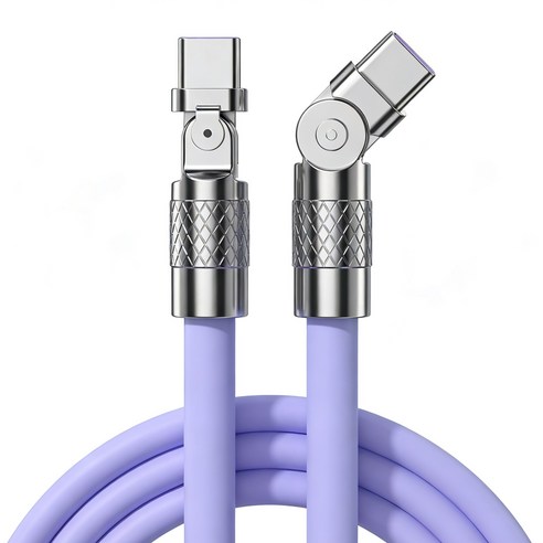 제이엘 120w 초고속 C to C 충전케이블 180도 회전 케이블