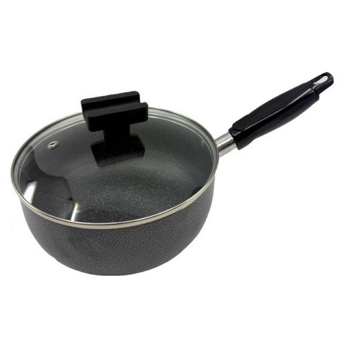 써니 편수냄비 양은 라면 짜장 냄비 국산 코팅, 16cm, 블랙, 1개