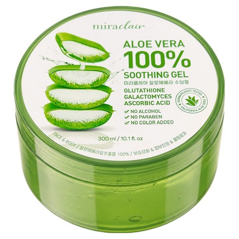 미라클레어 알로에베라 순도100% 무알콜 수딩젤 수분가득, 1개, 300ml