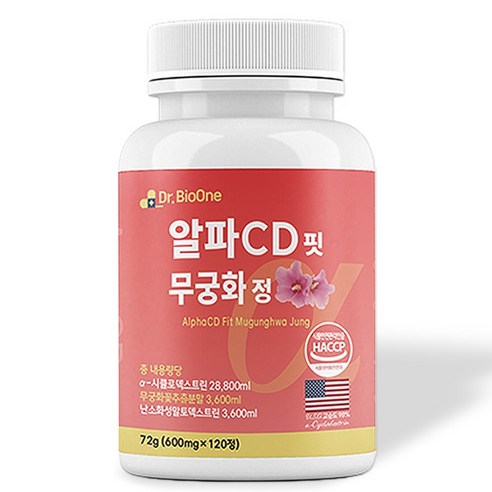 알파CD핏 무궁화정 식약처 HACCP 인증 4월분 특대용량, 1개, 120정