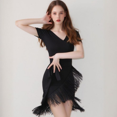 라인 댄스 원피스 라틴 줌바 벨리 스포츠 댄스복 수술