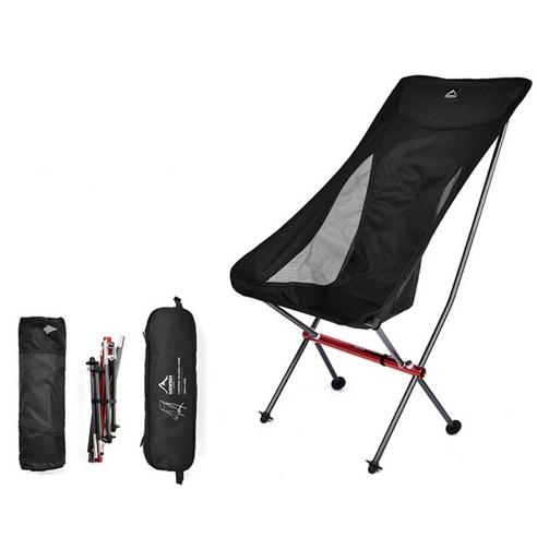 WIDESEA 초경량 알루미늄 폴딩 체어 600D 옥스포드원단 7계열 알루미늄 튜브 최대하중150kg 휴대용 캠핑의자, 1개, 대형