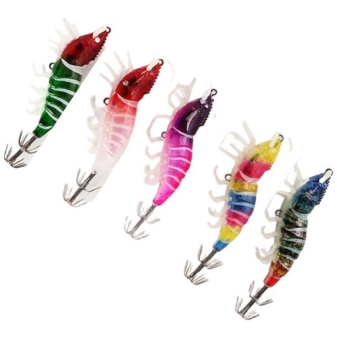 조타에비 치카라 야광UV 심해 갑오징어 한치 리얼 새우에기, 5개, 11.5g, 오리지널80