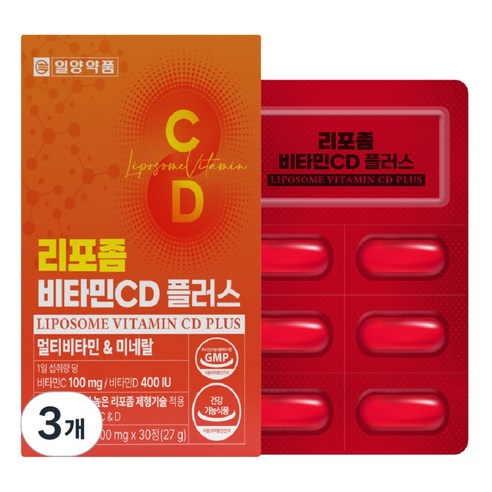 일양약품 리포좀 비타민 C D 플러스 멀티비타민 미네랄, 30정, 3개