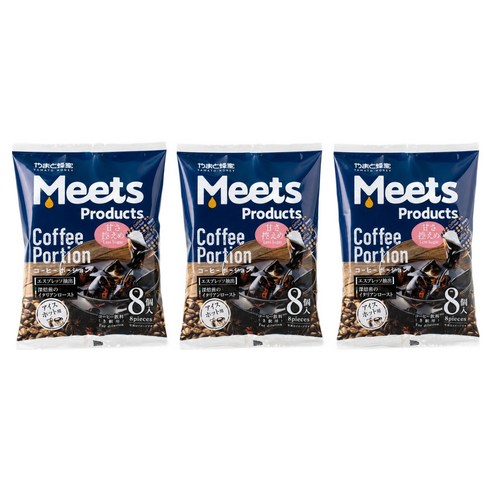 일본 Meets 미츠 포션커피 블랙 커피원액, 3개, 8개입, 18g
