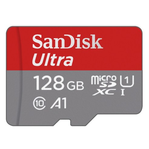 샌디스크 마이크로SD카드 Ultra A1 울트라 SDSQUA + SD카드 케이스 패키지, 1개, 128GB