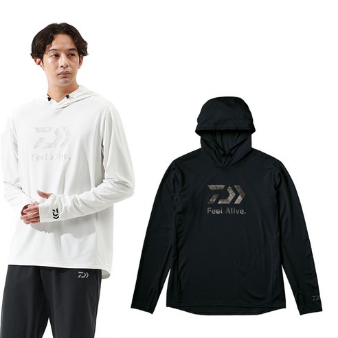 한국다이와 DE-3525 Feel Alive. 드라이 후디 흡습 속건 자외선 차단 후드티셔츠