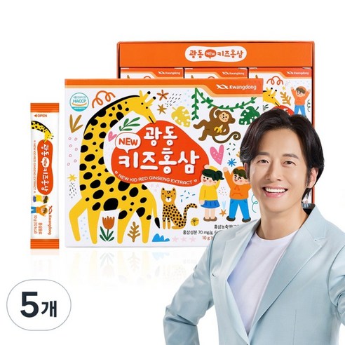 광동 뉴키즈 홍삼스틱 30포 / 어린이 홍삼, 300g, 5개