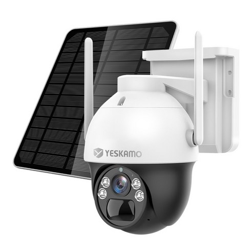 YESKAMO 예스카모 무선 CCTV 충전식 400만 PTZ회전 태양광 CCTV 카메라, KR-Q30, 1개