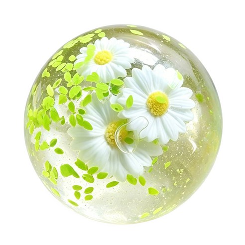 코코넛 엿뿌 볼 쫀득슬로우 스퀴시 수제 스트레스 해소 말랑이 1+1, 1개, 250g, 그린 데이지