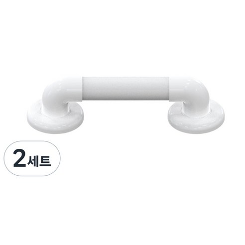 올지 템바보드 안전바 핸드레일 안전손잡이 스텐 계단 욕실 화장실 유리, 화이트 템바보드, 2세트