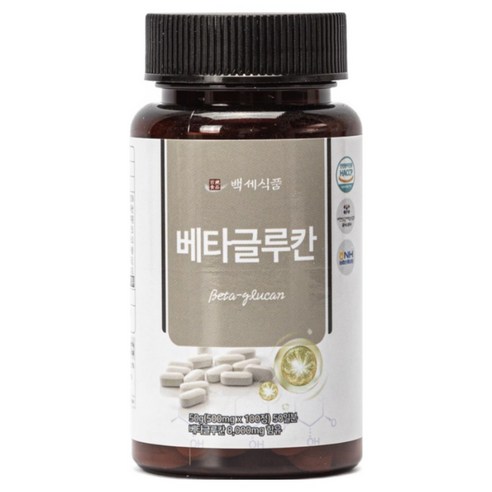 베타글루칸정 500mg x 100정 국산효모 HACCP 인증제품, 1개