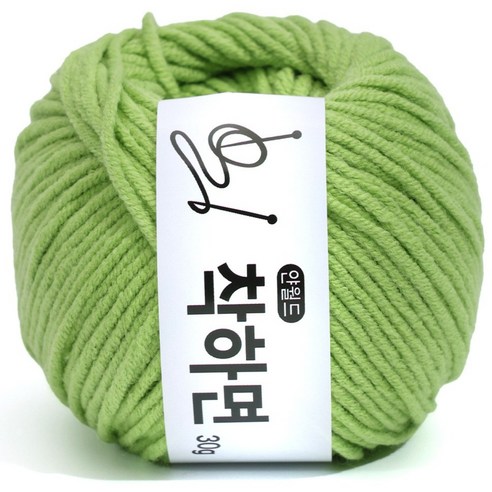 착하면 30g 뜨개실 얀월드 얀메이크, 1개, 034. 샐러리 30g
