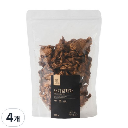 느으림 건강하게 두 번 볶은 국산 돼지감자차, 4개, 300g
