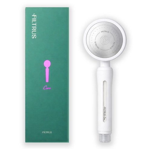 필트러스 필터샤워기 코어 4단계여과 샤워기헤드1P(헤드필터1P+핸들필터1P 내장), white, 1박스
