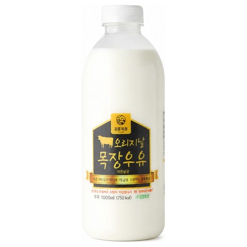 강훈목장 오리지날 목장우유, 1000ml, 1L, 2개