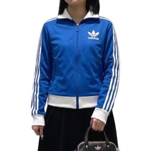 아디다스 베켄바우어 클래식 트랙탑 시그니처블루 여성용 우먼스 아시안핏