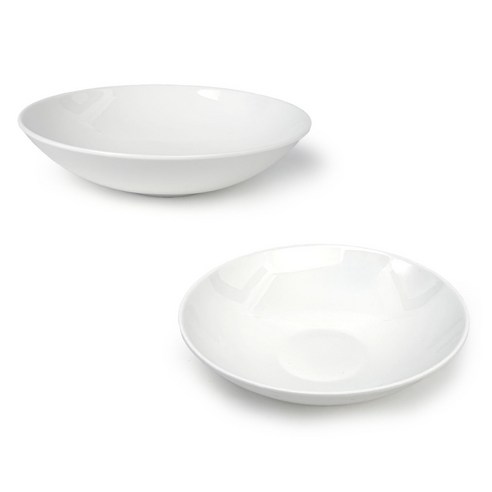 온담도자기 본차이나 원형 앞접시 찬기 15cm, 2개, 화이트