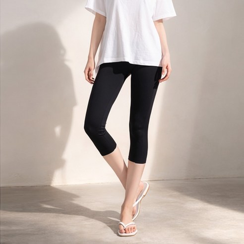 국산 쿨원단 여름 7부레깅스 M~5XL 빅사이즈 요가 런닝 일상 헬스