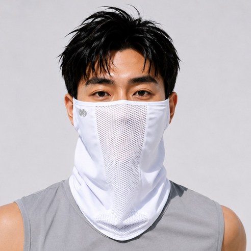 루즈핏 자외선차단 마스크 골프 러닝 스포츠 햇빛가리개 여름 큰사이즈, 1개, 화이트