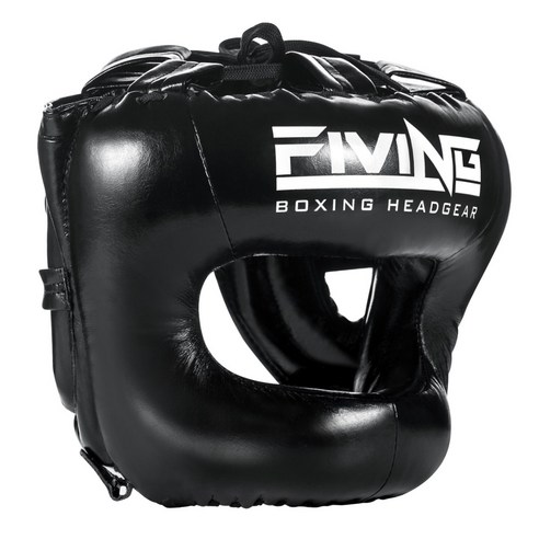 FIVING 복싱 헤드기어 권투 mma 코보호 헤드기어, 1개, 블랙+화이트