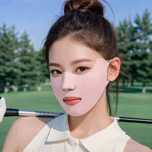 마요른 9세대 자외선차단 마스크 얼굴햇빛가리개 쿨 스포츠 러닝, 3개, 블러셔핑크