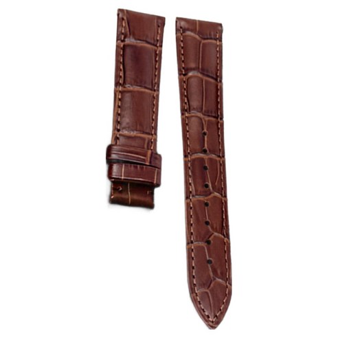 고급 남자 여자 소가죽 시계줄 밴드 18-22mm, 18mm, 브라운, 1개