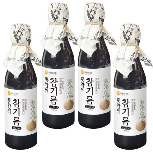 마미레 전통압착 참기름, 350ml, 4개