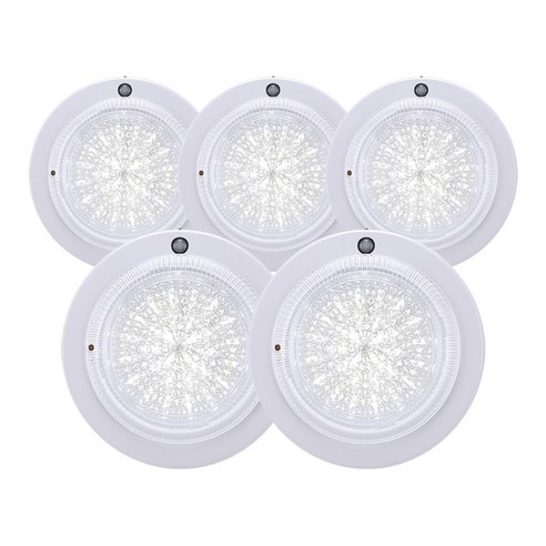 KimS LED 원형 센서등 15W 240mm, 5개, 주광색